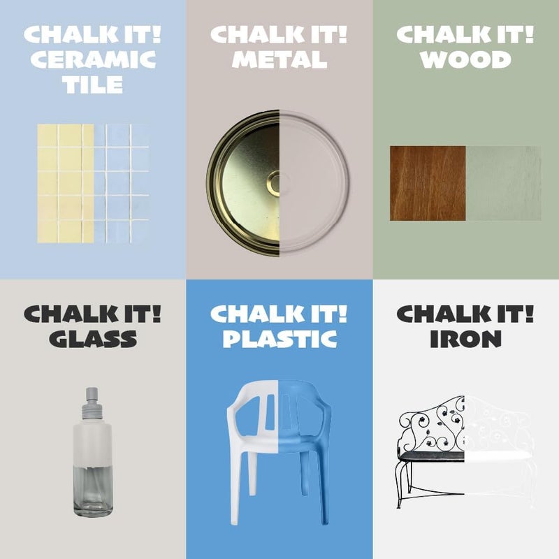 CHALK IT! ! All-in-One Multi-Surface Chalk Paint for Furniture & Cabinets - No Sanding, No Primer, Built-In Top Coat Water-Based, Low-Odor, Fast-Drying, Matte Finish (Stone Grey) - Image 4